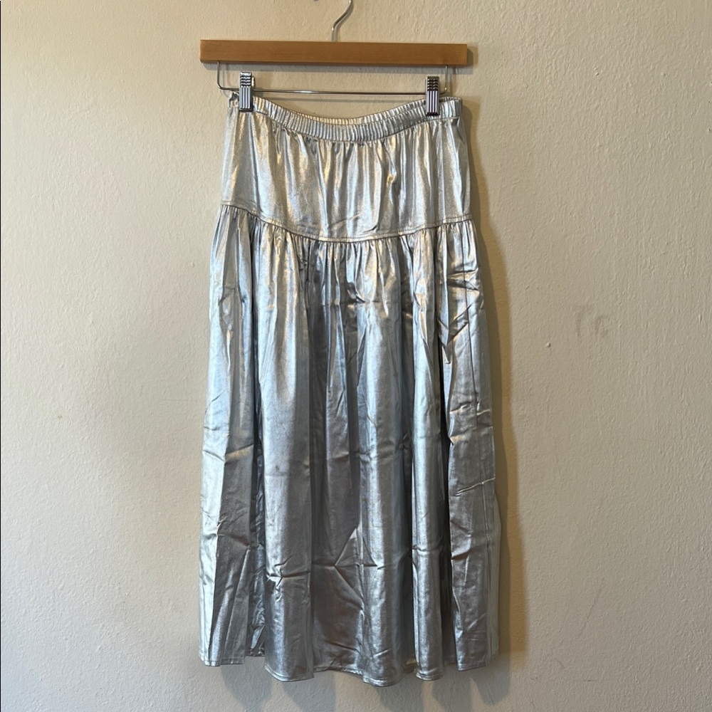 Silver Metallic Skirt